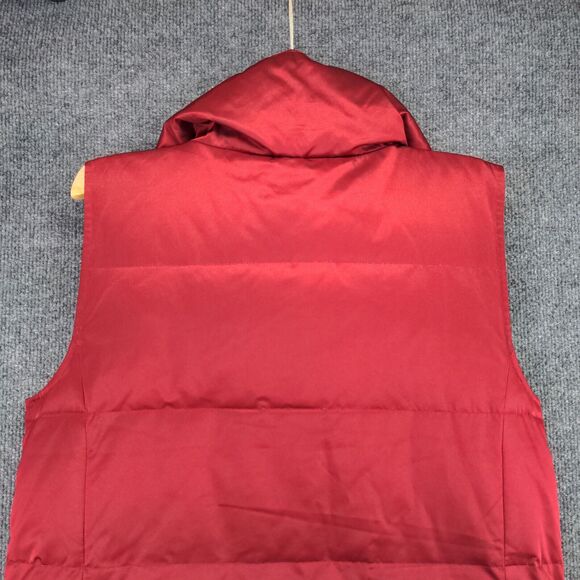 J Jill Down Puffer Vest Womens Size M Red Sleeveless Snap Button - Picture 9 of 13